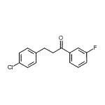 结构式 CAS# 898787-91-2, 3-(4-氯苯基)-1-(3-氟苯基)-1-丙酮