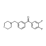 structure of CAS# 898787-96-7, (3,4-Difluorophenyl)[3-(4-thiomorpholinylmethyl)phenyl]methanone;3,4-difluoro-3'-thiomorpholinomethyl benzophenone