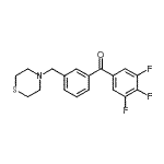 structure of CAS# 898788-02-8, [3-(4-Thiomorpholinylmethyl)phenyl](3,4,5-trifluorophenyl)methanone;3'-thiomorpholinomethyl-3,4,5-trifluorobenzophenone