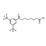 structure of CAS# 898788-16-4, 8-[3,5-Bis(trifluoromethyl)phenyl]-8-oxooctanoic acid;8-(3,5-ditrifluoromethylphenyl)-8-oxooctanoic acid