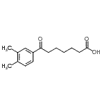 structure of CAS# 898788-19-7, 7-(3,4-Dimethylphenyl)-7-oxoheptanoic acid;7-(3,4-Dimethylphenyl)-7-oxoheptanoic acid