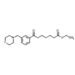 structure of CAS# 898788-24-4, Ethyl 7-oxo-7-[3-(4-thiomorpholinylmethyl)phenyl]heptanoate;ethyl 7-oxo-7-[3-(thiomorpholinomethyl)phenyl]heptanoate