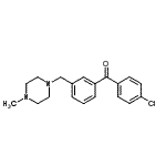 structure of CAS# 898788-64-2, (4-Chlorophenyl){3-[(4-methyl-1-piperazinyl)methyl]phenyl}methanone;4'-Chloro-3-(4-methylpiperazinomethyl) benzophenone