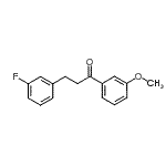 structure of CAS# 898788-73-3, 3-(3-Fluorophenyl)-1-(3-methoxyphenyl)-1-propanone;3-(3-fluorophenyl)-3'-methoxypropiophenone