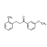 structure of CAS# 898789-16-7, 1-(3-Methoxyphenyl)-3-(2-methylphenyl)-1-propanone;3'-methoxy-3-(2-methylphenyl)propiophenone