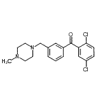 structure of CAS# 898789-25-8, (2,5-Dichlorophenyl){3-[(4-methyl-1-piperazinyl)methyl]phenyl}methanone;2,5-dichloro-3'-(4-methylpiperazinomethyl) benzophenone