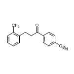 结构式 CAS# 898789-26-9, 4-[3-(2-甲基苯基)丙酰]苯甲腈
