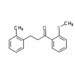 structure of CAS# 898789-34-9, 3-(2-Methylphenyl)-1-[2-(methylsulfanyl)phenyl]-1-propanone;3-(2-methylphenyl)-2'-thiomethylpropiophenone