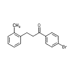结构式 CAS# 898789-40-7, 1-(4-溴苯基)-3-(2-甲基苯基)-1-丙酮