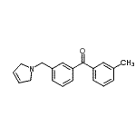 structure of CAS# 898789-61-2, [3-(2,5-Dihydro-1H-pyrrol-1-ylmethyl)phenyl](3-methylphenyl)methanone;3-methyl-3'-(3-pyrrolinomethyl) benzophenone