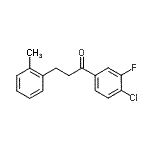 结构式 CAS# 898789-64-5, 1-(4-氯-3-氟苯基)-3-(2-甲基苯基)-1-丙酮