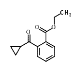 结构式 CAS# 898789-89-4, 乙基2-(环丙基羰基)苯甲酸酯