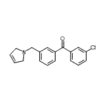 structure of CAS# 898790-01-7, (3-Chlorophenyl)[3-(2,5-dihydro-1H-pyrrol-1-ylmethyl)phenyl]methanone;3-chloro-3'-(3-pyrrolinomethyl) benzophenone