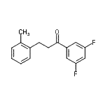 结构式 CAS# 898790-14-2, 1-(3,5-二氟苯基)-3-(2-甲基苯基)-1-丙酮