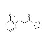 结构式 CAS# 898790-25-5, 1-环丁基-3-(2-甲基苯基)-1-丙酮