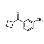 structure of CAS# 898790-40-4, Cyclobutyl(3-methylphenyl)methanone;Cyclobutyl 3-methylphenyl ketone;MFCD03841246
