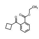 结构式 CAS# 898790-52-8, 乙基2-(环丁基羰基)苯甲酸酯