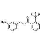 结构式 CAS# 898791-02-1, 3-(3-甲基苯基)-1-[2-(三氟甲基)苯基]-1-丙酮