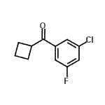 结构式 CAS# 898791-06-5, (3-氯-5-氟苯基)(环丁基)甲酮
