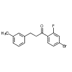 结构式 CAS# 898791-11-2, 1-(4-溴-2-氟苯基)-3-(3-甲基苯基)-1-丙酮