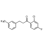 structure of CAS# 898791-14-5, 1-(2-Chloro-4-fluorophenyl)-3-(3-methylphenyl)-1-propanone;2'-chloro-4'-fluoro-3-(3-methylphenyl)propiophenone