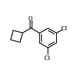 structure of CAS# 898791-24-7, Cyclobutyl(3,5-dichlorophenyl)methanone;Cyclobutyl 3,5-dichlorophenyl ketone