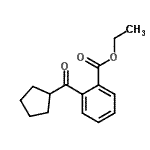 结构式 CAS# 898791-38-3, 乙基2-(环戊基羰基)苯甲酸酯