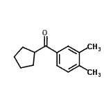 structure of CAS# 898791-54-3, Cyclopentyl(3,4-dimethylphenyl)methanone;cyclopentyl 3,4-dimethylphenyl ketone