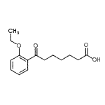 structure of CAS# 898791-63-4, 7-(2-Ethoxyphenyl)-7-oxoheptanoic acid;7-(2-ethoxyphenyl)-7-oxoheptanoic acid