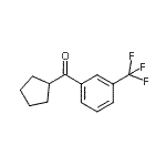 structure of CAS# 898791-66-7, Cyclopentyl[3-(trifluoromethyl)phenyl]methanone;Cyclopentyl 3-trifluoromethylphenyl ketone
