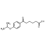 structure of CAS# 898791-88-3, 6-(4-Isopropoxyphenyl)-6-oxohexanoic acid;6-Oxo-6-(4-isopropoxyphenyl)hexanoic acid