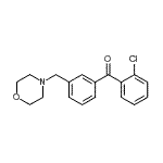 structure of CAS# 898791-89-4, (2-Chlorophenyl)[3-(4-morpholinylmethyl)phenyl]methanone;2-chloro-3'-morpholinomethyl benzophenone