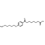 structure of CAS# 898792-15-9, 8-[4-(Hexyloxy)phenyl]-8-oxooctanoic acid;8-(4-hexyloxyphenyl)-8-oxooctanoic acid