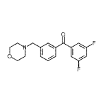 structure of CAS# 898792-32-0, (3,5-Difluorophenyl)[3-(4-morpholinylmethyl)phenyl]methanone;3,5-difluoro-3'-morpholinomethyl benzophenone