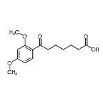 structure of CAS# 898792-39-7, 7-(2,4-Dimethoxyphenyl)-7-oxoheptanoic acid;7-(2,4-Dimethoxyphenyl)-7-oxoheptanoic acid
