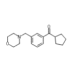 结构式 CAS# 898792-40-0, 环戊基[3-(4-吗啉基甲基)苯基]甲酮