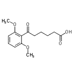 结构式 CAS# 898792-49-9, 6-(2,6-二甲氧基苯基)-6-氧代己酸