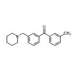 结构式 CAS# 898792-58-0, (3-甲基苯基)[3-(1-哌啶基甲基)苯基]甲酮