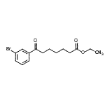 structure of CAS# 898792-71-7, Ethyl 7-(3-bromophenyl)-7-oxoheptanoate;ethyl 7-(3-bromophenyl)-7-oxoheptanoate