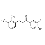 structure of CAS# 898792-89-7, 1-(4-Bromo-3-fluorophenyl)-3-(2,3-dimethylphenyl)-1-propanone;4'-bromo-3-(2,3-dimethylphenyl)-3'-fluoropropiophenone