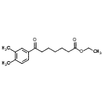 structure of CAS# 898793-12-9, Ethyl 7-(3,4-dimethylphenyl)-7-oxoheptanoate;Ethyl 7-(3,4-dimethylphenyl)-7-oxoheptanoate