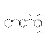structure of CAS# 898793-14-1, (2,5-Dimethylphenyl)[3-(1-piperidinylmethyl)phenyl]methanone;2,5-dimethyl-3'-piperidinomethyl benzophenone
