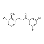 structure of CAS# 898793-19-6, 1-(3-Chloro-5-fluorophenyl)-3-(2,3-dimethylphenyl)-1-propanone;3'-chloro-3-(2,3-dimethylphenyl)-5'-fluoropropiophenone
