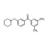 structure of CAS# 898793-22-1, (3,5-Dimethylphenyl)[3-(1-piperidinylmethyl)phenyl]methanone;3,5-dimethyl-3'-piperidinomethyl benzophenone