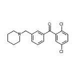 结构式 CAS# 898793-52-7, (2,5-二氯苯基)[3-(1-哌啶基甲基)苯基]甲酮