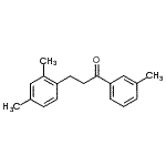 结构式 CAS# 898793-55-0, 3-(2,4-二甲基苯基)-1-(3-甲基苯基)-1-丙酮