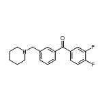 结构式 CAS# 898793-60-7, (3,4-二氟苯基)[3-(1-哌啶基甲基)苯基]甲酮