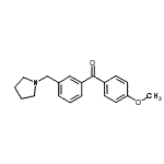 structure of CAS# 898794-06-4, (4-Methoxyphenyl)[3-(1-pyrrolidinylmethyl)phenyl]methanone;4'-methoxy-3-pyrrolidinomethyl benzophenone