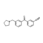 结构式 CAS# 898794-12-2, 3-[3-(1-吡咯烷基甲基)苯甲酰基]苯甲腈