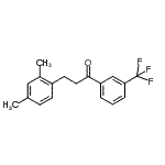 structure of CAS# 898794-32-6, 3-(2,4-Dimethylphenyl)-1-[3-(trifluoromethyl)phenyl]-1-propanone;3-(2,4-dimethylphenyl)-3'-trifluoromethylpropiophenone